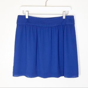 🌊 5/$35! Loft mini skirt blue flowy 6P NWT
